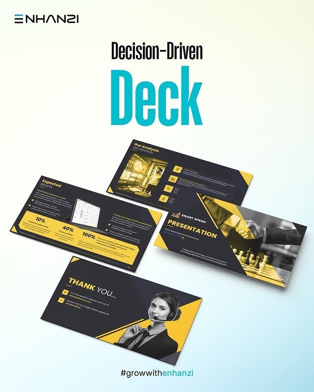 Enhanzi Pitch Deck Design Showcase Dubai